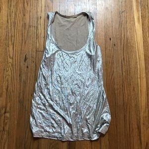 Silver Laquette Tank Top